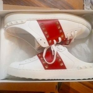 Valentino white/red slide style sneaker